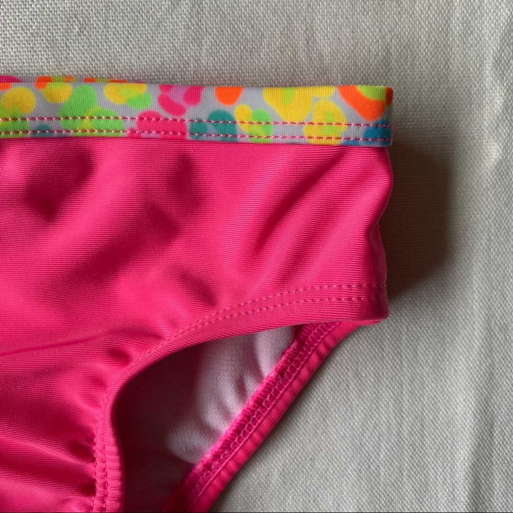 Swimsuit 6 9 Months 2 piece bikini Bathing Suit Bikini Pink EUC Ruffle skirt - Picture 4 of 13